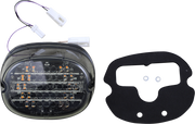 CUSTOM DYNAMICS Taillight w/ Integrated Turn Signal - No Window - Smoke Lens - Harley-Davidson 1999-2023 - CD-INT-TL-NW-S - PartsOutlet.com.au
