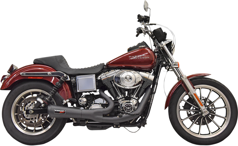 BASSANI XHAUST Ripper 2:1 Exhaust System - '91- '05 Dyna FXD - Black 1D5B - PartsOutlet.com.au