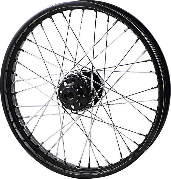 DRAG SPECIALTIES Front Wheel - Single Disc/No ABS - Harley-Davidson 1984-1996 - Black - 21"x2.00" 71330B