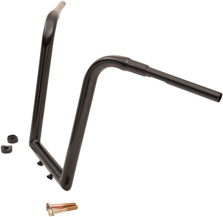 LA CHOPPERS 1 1/2" TREE HUGGER MITER CUT APE HANGER BARS 16" BLACK HD - LA-7370-16B