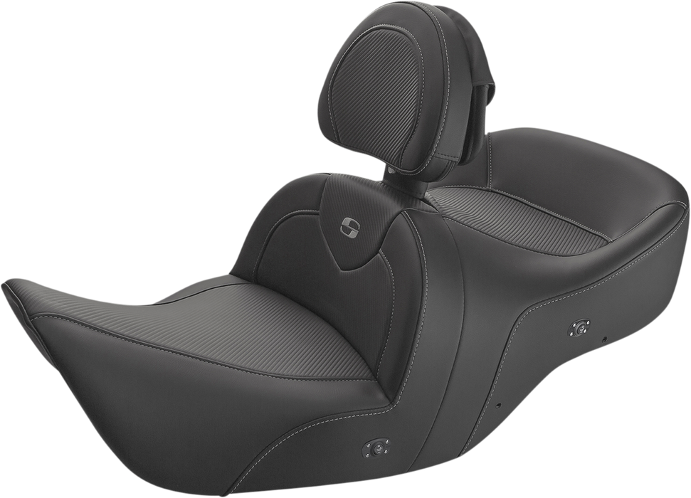 SADDLEMEN Road Sofa Seat - Heated - Backrest - Honda GL '01-'10 - H01-07-185BRHCT - PartsOutlet.com.au