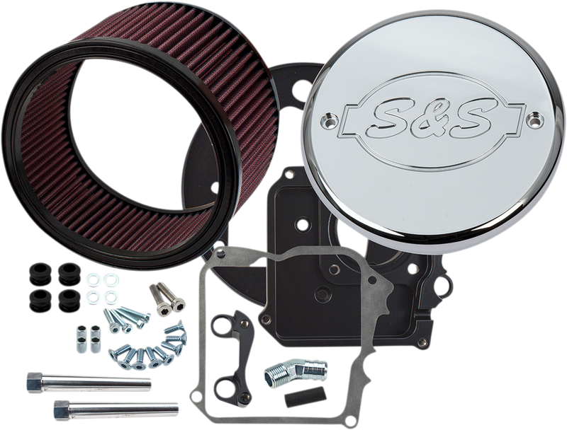 S&S CYCLE Air Cleaner Kit with S&S® Logo Chrome Cover for 2014-'20 Indian® Touring Models With Thunderstroke 111 Engines - 170-0295E - PartsOutlet.com.au