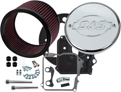 S&S CYCLE Air Cleaner Kit with S&S® Logo Chrome Cover for 2014-'20 Indian® Touring Models With Thunderstroke 111 Engines - 170-0295E - PartsOutlet.com.au