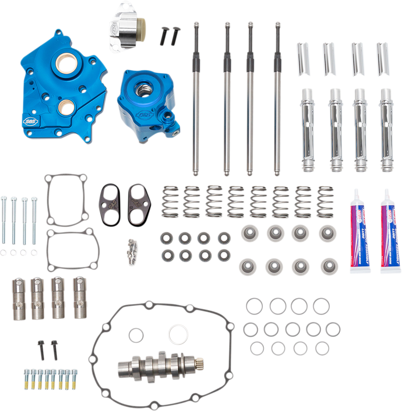 S&S CYCLE Chain Drive 550C Cam Chest Kit with Chrome Pushrod Tubes for Oil Cooled 2017-up M8 Models 310-1082B - PartsOutlet.com.au