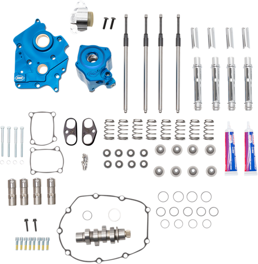 S&S CYCLE Chain Drive 550C Cam Chest Kit with Chrome Pushrod Tubes for Oil Cooled 2017-up M8 Models 310-1082B - PartsOutlet.com.au