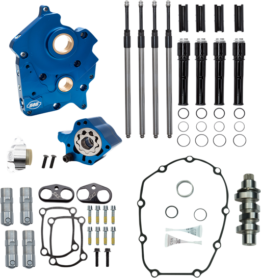 S&S CYCLE Chain Drive 465C Cam Chest Kit with Black Pushrod Tubes for Oil Cooled 2017-up M8 Models 310-1011B - PartsOutlet.com.au