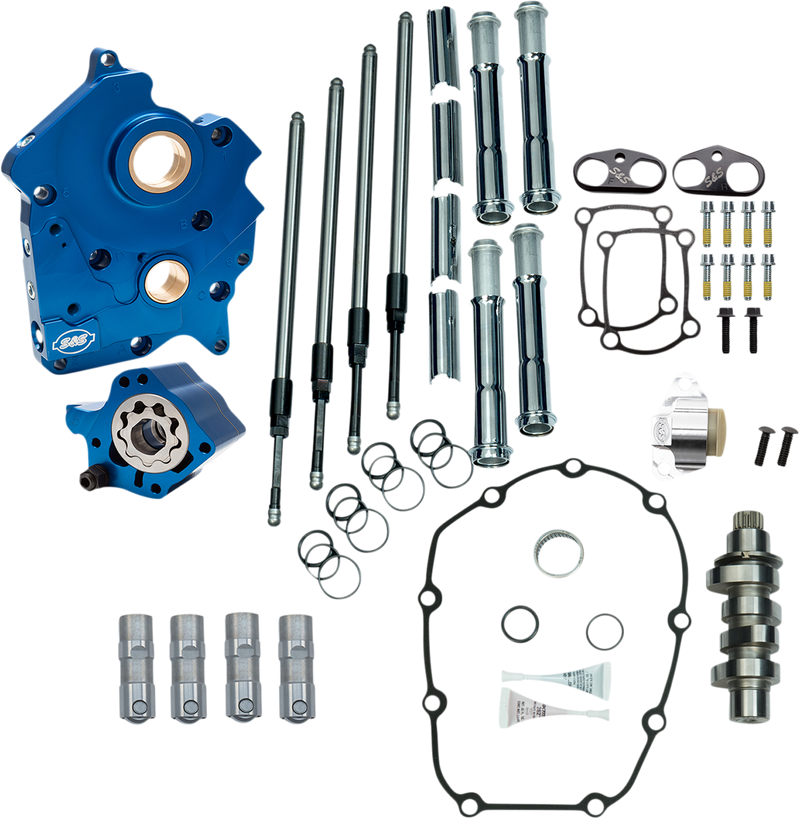 S&S CYCLE Chain Drive 465C Cam Chest Kitwith Chrome Pushrod Tubes for Water Cooled 2017-up M8 Models 310-0999B - PartsOutlet.com.au