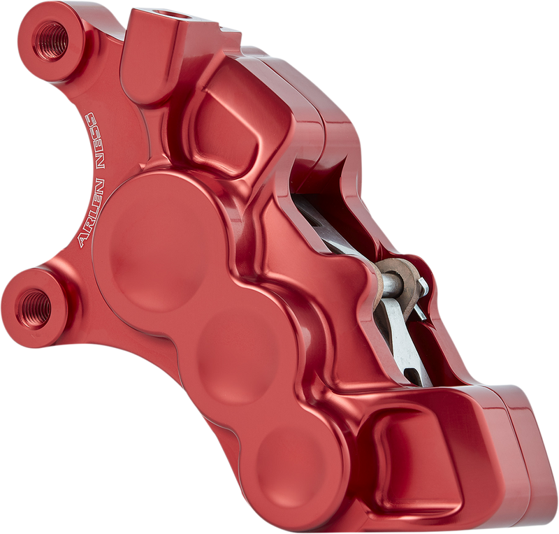 ARLEN NESS 6-PISTON DIFFERENTIAL BORE BRAKE CALIPERS, 11.8" RED - LEFT - Harley-Davidson '06-'22 - 02-226