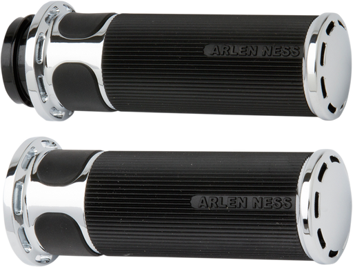 ARLEN NESS SLOT TRACK GRIPS, CHROME - FLY-BY-WIRE (FBW) - 07-302 - PartsOutlet.com.au