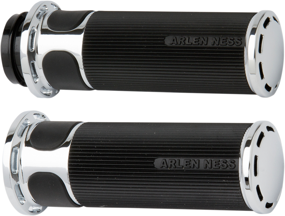 ARLEN NESS SLOT TRACK GRIPS, CHROME - FLY-BY-WIRE (FBW) - 07-302 - PartsOutlet.com.au