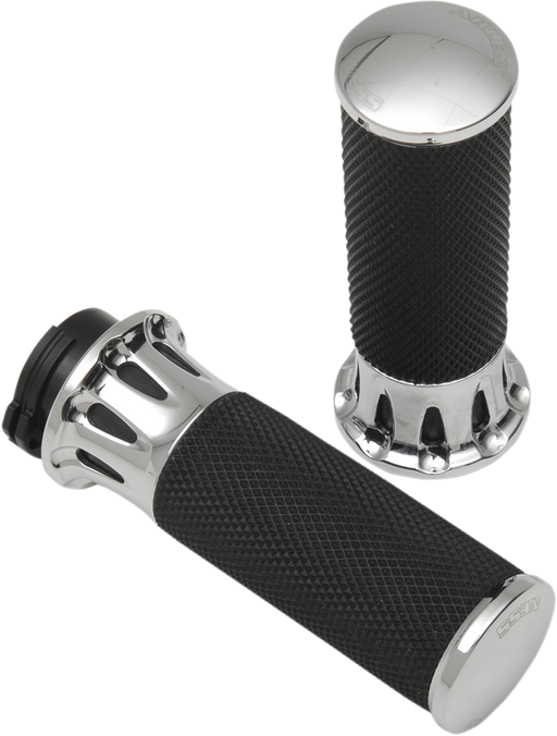 ARLEN NESS DEEP CUT® FUSION GRIPS, CHROME - CABLE - 07-316 - PartsOutlet.com.au