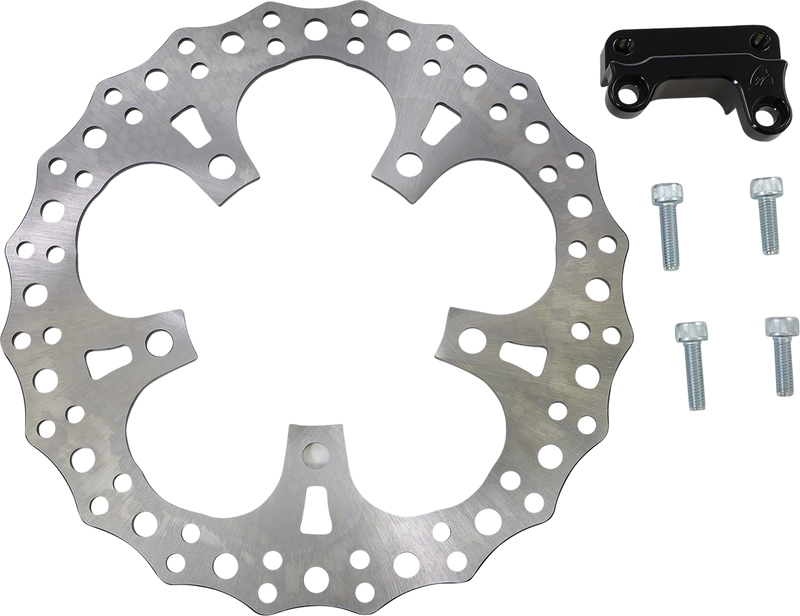 ARLEN NESS 13" JAGGED BIG BRAKE ROTORS, '14-'24 FLT - LEFT - 300-012