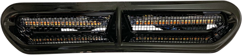 CUSTOM DYNAMICS LED Vent Insert - Amber/White - Black w/ Black Mesh - '14-'23 FL - CD-VENT-AW2-BB - PartsOutlet.com.au