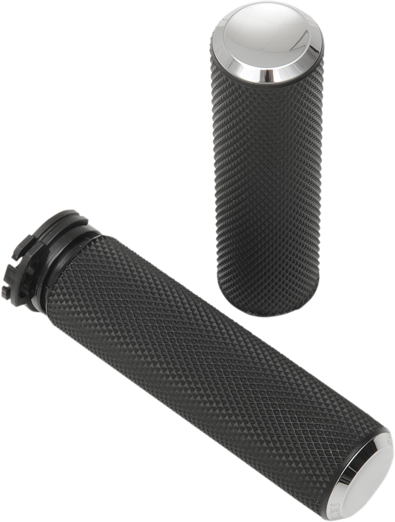 ARLEN NESS KNURLED GRIPS, CHROME - CABLE - 07-324 - PartsOutlet.com.au