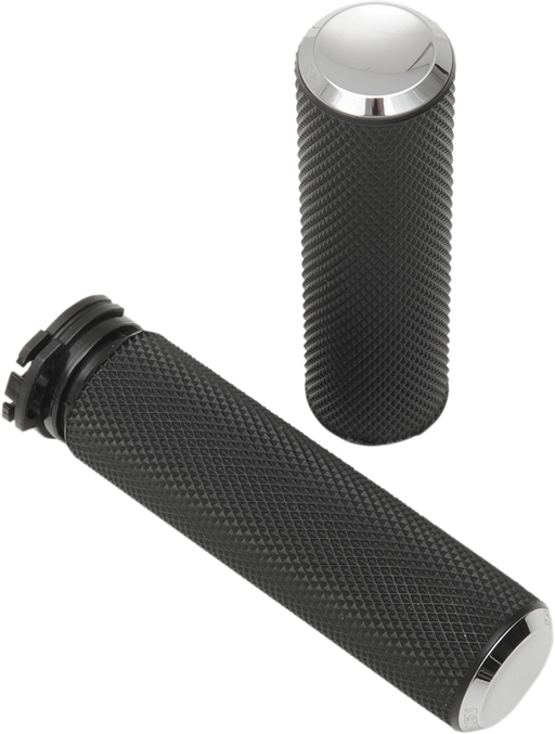 ARLEN NESS KNURLED GRIPS, CHROME - CABLE - 07-324 - PartsOutlet.com.au