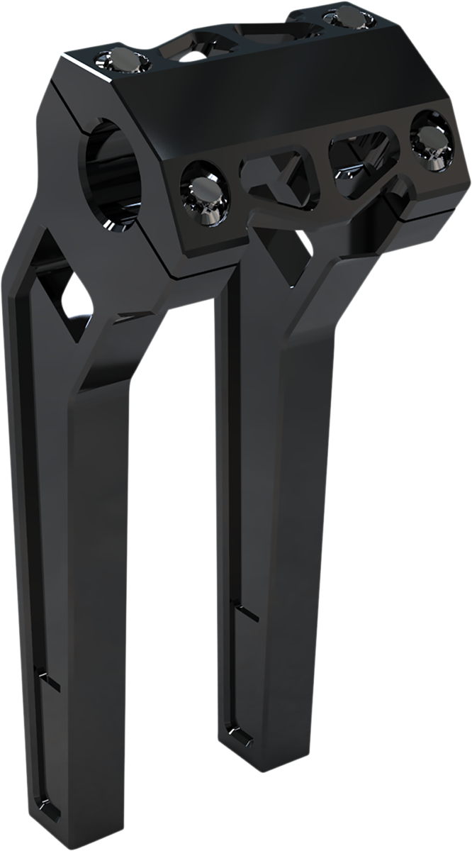 LA CHOPPERS Risers - Pullback - 10" x 1-1/4" - Black Anodized - LA-7481-10B