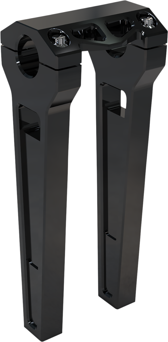 LA CHOPPERS Risers - Straight - 10" x 1-1/4" - Black Anodized - LA-7480-10B