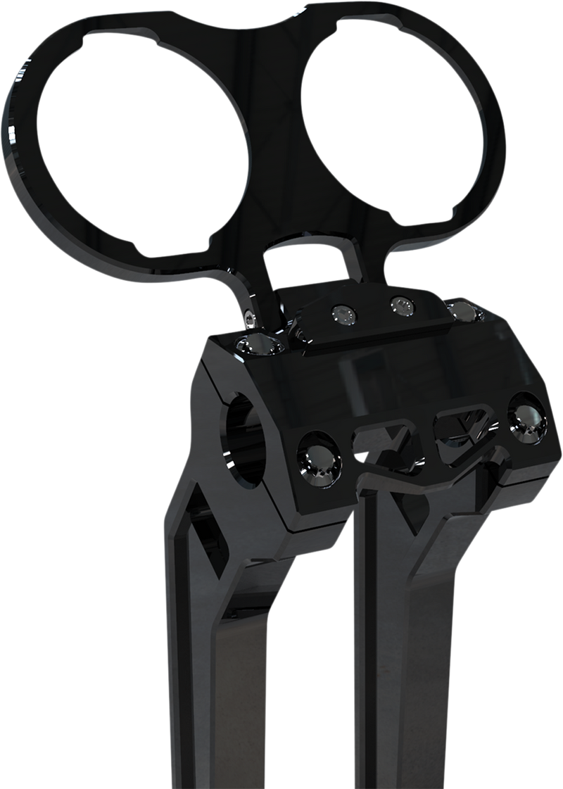 LA CHOPPERS Gauge Mount - Dual - Black LA-7397-02B - PartsOutlet.com.au