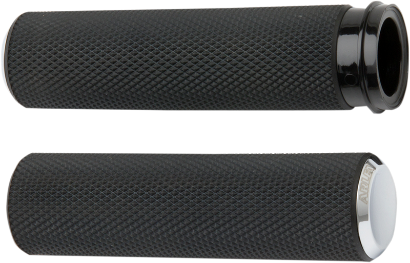 ARLEN NESS KNURLED GRIPS, CHROME - FLY-BY-WIRE (FBW) - 07-326 - PartsOutlet.com.au