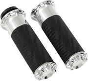 ARLEN NESS BEVELED® GRIPS, CHROME - TBW - FLY-BY-WIRE - 07-328 - PartsOutlet.com.au
