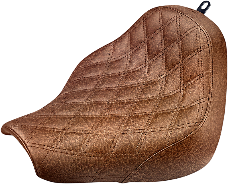 SADDLEMEN Renegade Solo Seat -'18-'22 Breakout - Lattice Stitched - Brown 818-31-002BLS - PartsOutlet.com.au