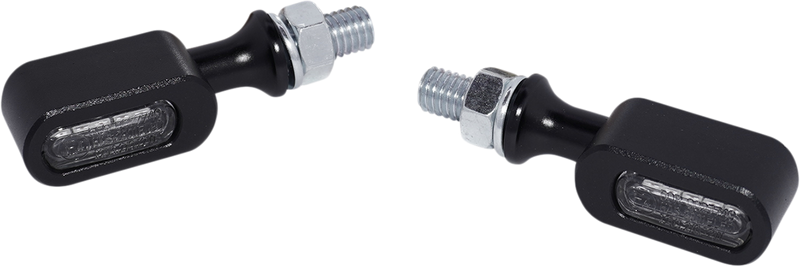 DRAG SPECIALTIES Marker Light - Clear/Amber - 1-3/4" - Matte Black - L22-6042MBE