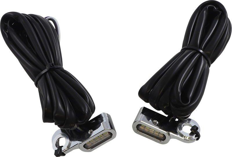 DRAG SPECIALTIES Marker Lights - White/Amber - 1-3/4" Chrome - Harley-Davidson '02-'17 - L22-0229DCE