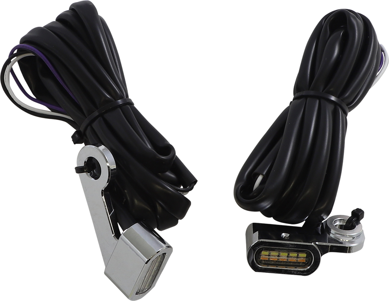 DRAG SPECIALTIES Marker Lights - White/Amber - 1-3/4" Chrome - Harley-Davidson '14-'22 - L22-0231DCE