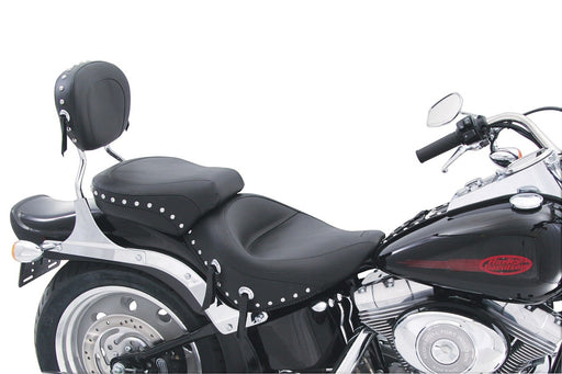 MUSTANG Wide Pillion Seat - Studded - Harley-Davidson Softail 2006-2017 Wide Tyre 76243 - PartsOutlet.com.au