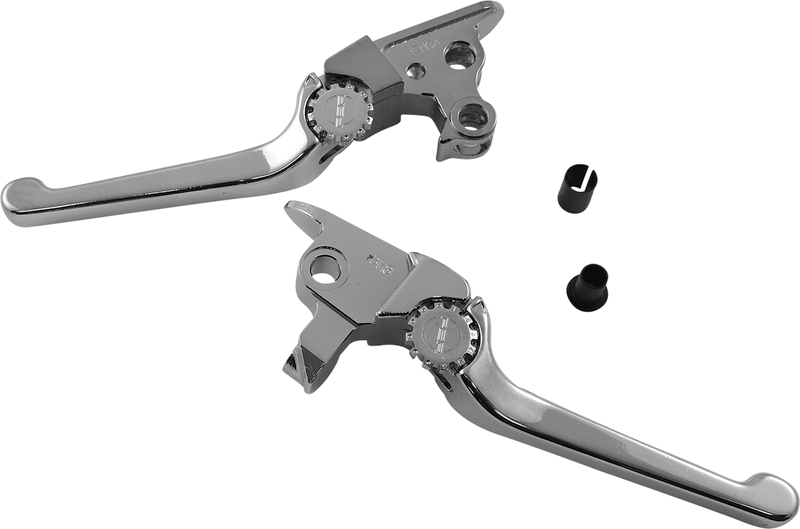 POWERSTANDS RACING Lever Set - Anthem - Harley Davidson 2021+ Touring - Chrome 12-00666-20 - PartsOutlet.com.au