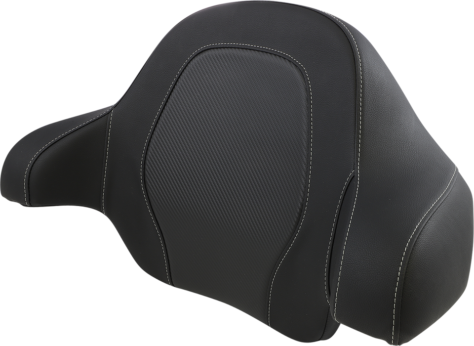 SADDLEMEN Tour-Pak® Backrest Pad - Road Sofa Seat - Black - FL 14+ Carbon Fiber - 814-07-TPACK-CF - PartsOutlet.com.au