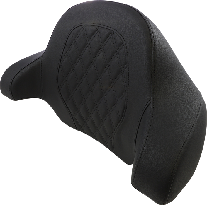 SADDLEMEN Tour-Pak Backrest Pad - Step-Up Lattice Stitched Seat - FL 14+ Black - 814-07-TPACK-SU - PartsOutlet.com.au