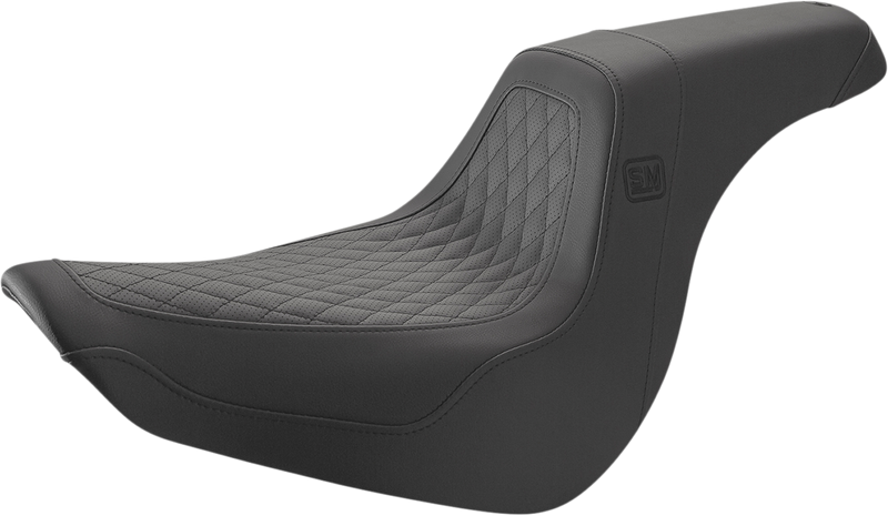 SADDLEMEN Speed Merchant Seat - Sport Glide / Low Rider '18-'23 - Black SM81829DB - PartsOutlet.com.au