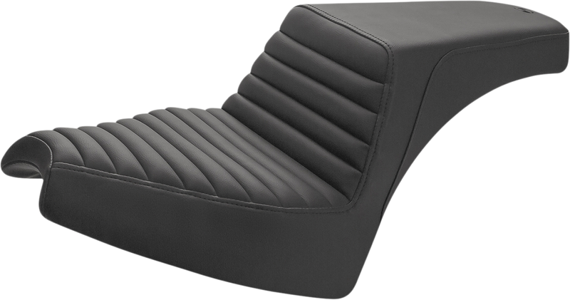 SADDLEMEN Step Up Seat - Indian Chief '22-'23 - Tuck and Roll - Black I21-04-171 - PartsOutlet.com.au
