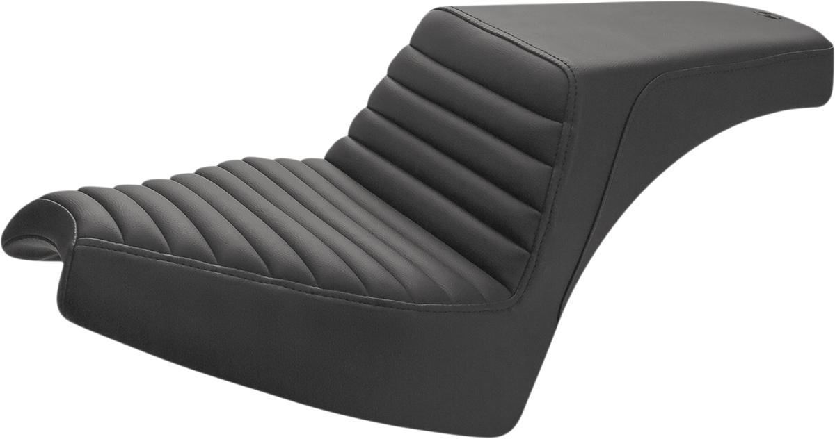 SADDLEMEN Step Up Seat - Indian Chief '22-'23 - Tuck and Roll - Black I21-04-171 - PartsOutlet.com.au