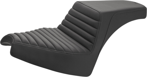 SADDLEMEN Step Up Seat - Indian Chief '22-'23 - Tuck and Roll - Black I21-04-171 - PartsOutlet.com.au