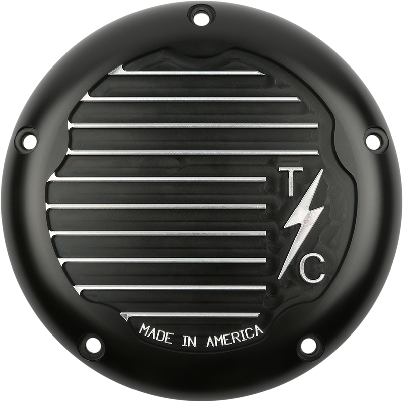 THRASHIN SUPPLY CO. M8 - Derby Cover Finned - FL 2015+ - Black TSC-3017-4 - PartsOutlet.com.au