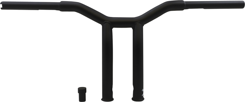 BURLY BRAND Handlebar - Dominator - Raked - 10" - Matte Black - Harley-Davidson '49-'24 - B12-6051SB