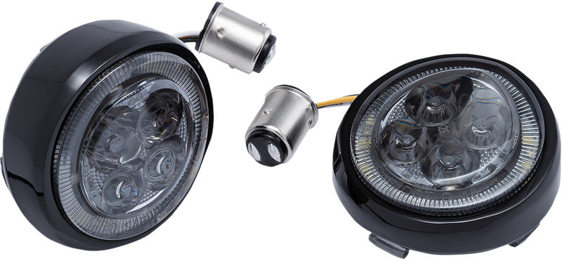 CIRO Signal Insert - Front - Black - Smoke - Harley-Davidson 2000-2020 - 45620 - PartsOutlet.com.au