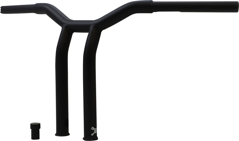 BURLY BRAND Handlebar - Dominator - Raked - 12" - Matte Black - Harley-Davidson '49-'24 - B12-6052SB
