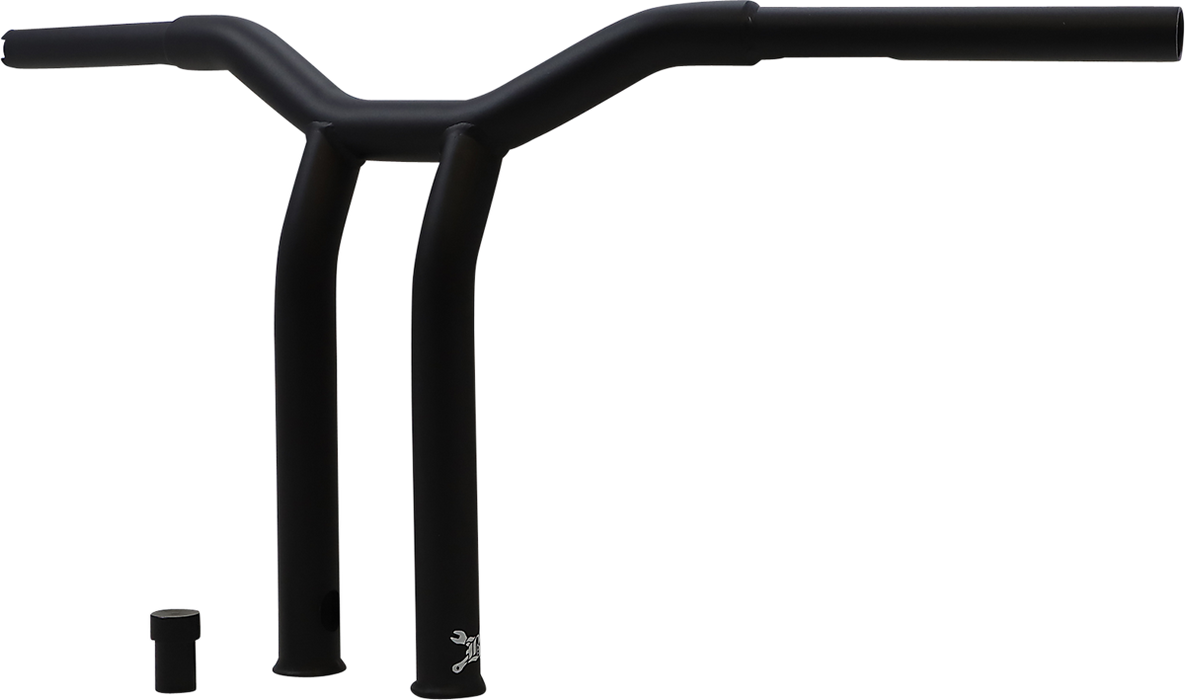 BURLY BRAND Handlebar - Dominator - Raked - 12" - Matte Black - Harley-Davidson 2016-2023 - B12-6052SB