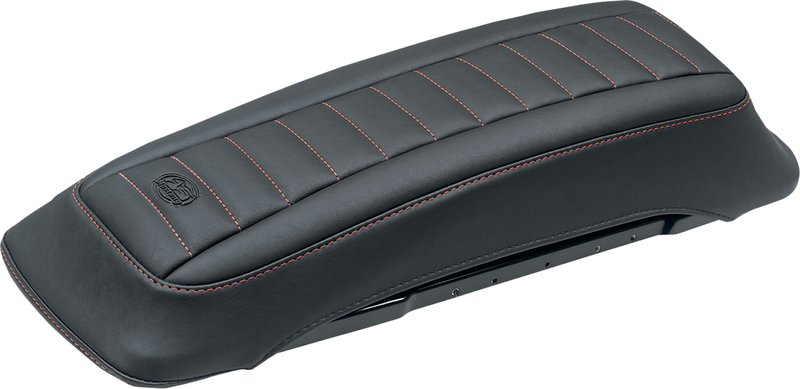 MUSTANG Saddlebag Lid Covers - Black/Red - Harley-Davidson 1993-1996 - FL 77637AB - PartsOutlet.com.au