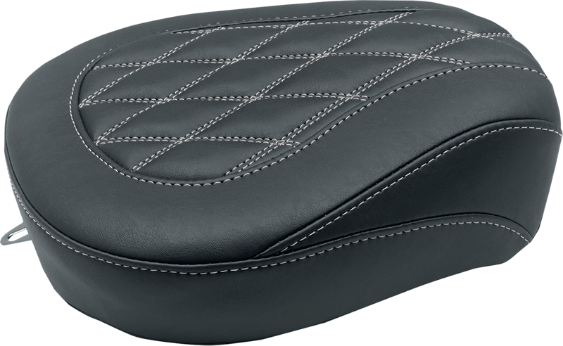 MUSTANG Wide Tripper™ Passenger Seat - Harley-Davidson 2008+ FL - Black W/Gun Metal Stitching 76648GM - PartsOutlet.com.au
