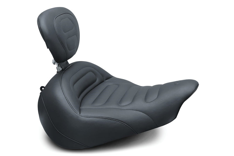 MUSTANG Solo Touring Seat - With Driver's Backrest - Harley-Davidson Breakout 2013-2017 - 79683 - PartsOutlet.com.au