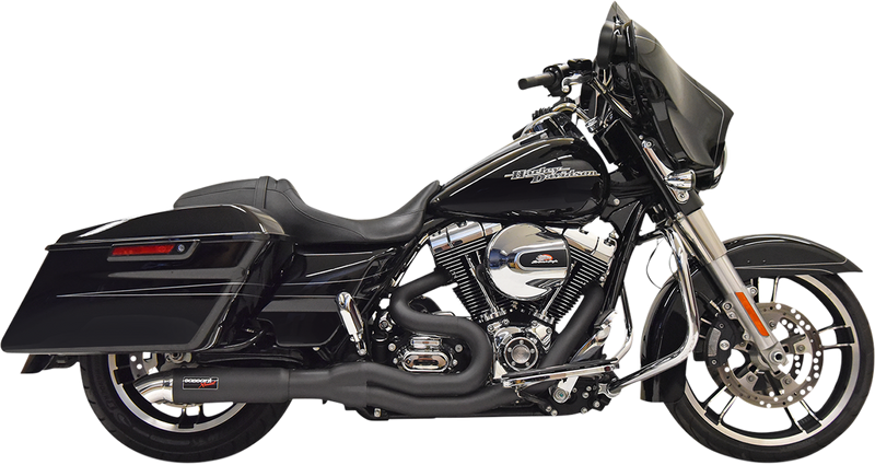 BASSANI XHAUST 2:1 Exhaust - Hotrod - '95-'98 Bagger - Black 1F67B - PartsOutlet.com.au