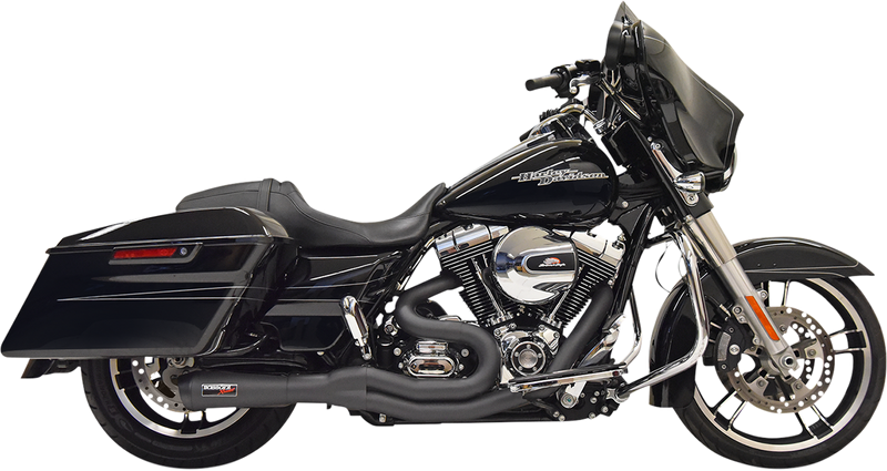 BASSANI XHAUST 2:1 Exhaust - 95-98 Bagger - Black - '95-'98 FL - 1F61B - PartsOutlet.com.au