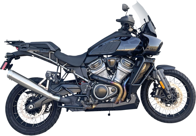 BASSANI XHAUST 4" Stainless Steel Slip-On Exhaust - Pan America '21-'23 - Silver 1P187SS