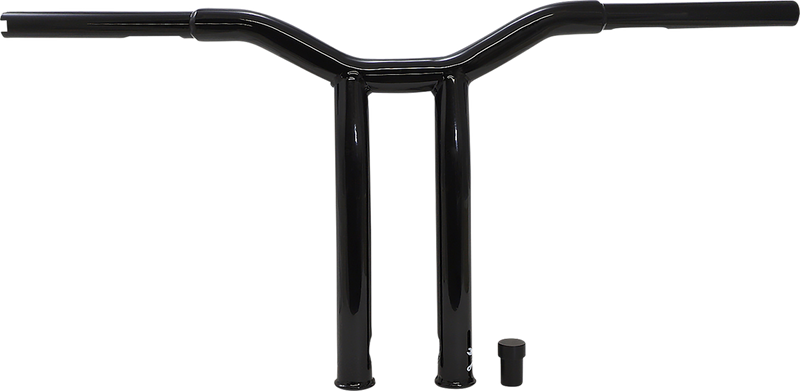 BURLY BRAND Handlebar - Dominator - Raked - 12" - Black - Harley-Davidson '49-'24 - B12-6052B