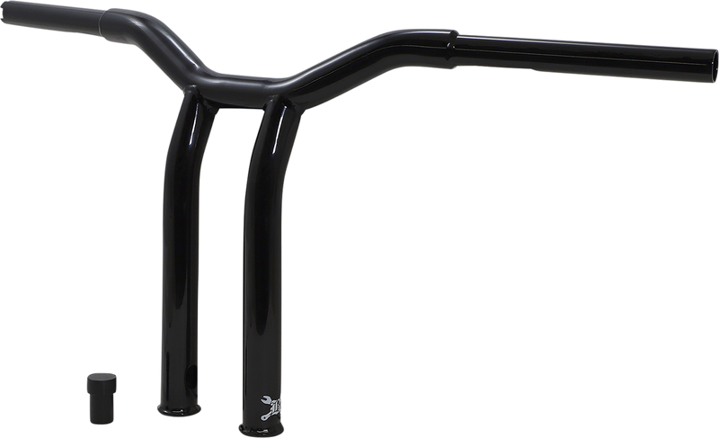 BURLY BRAND Handlebar - Dominator - Raked - 12" - Black - Harley-Davidson '49-'24 - B12-6052B