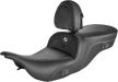 SADDLEMEN Roadsofa™ Carbon Fiber Seat - With Driver Backrest - Heater - FL '97-'07 - Black 897-07-185BRHC - PartsOutlet.com.au